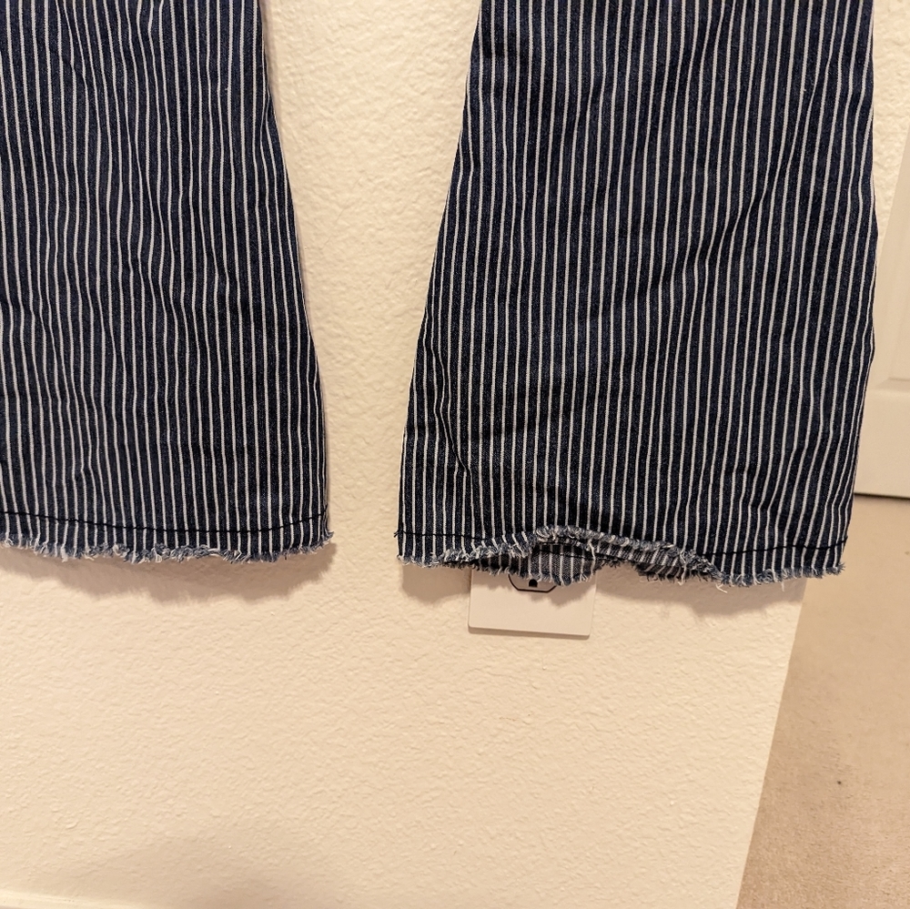 Striped Blue Flared Pants - Picture 5 of 5